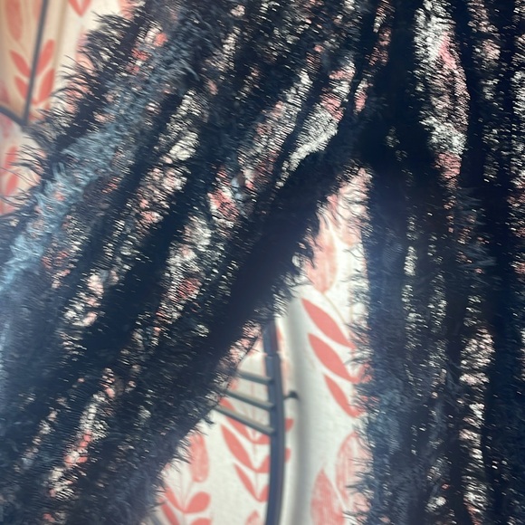 Hayden, LOS ANGELES black blouse with a feathery fun fabric. Size M - Picture 4 of 6